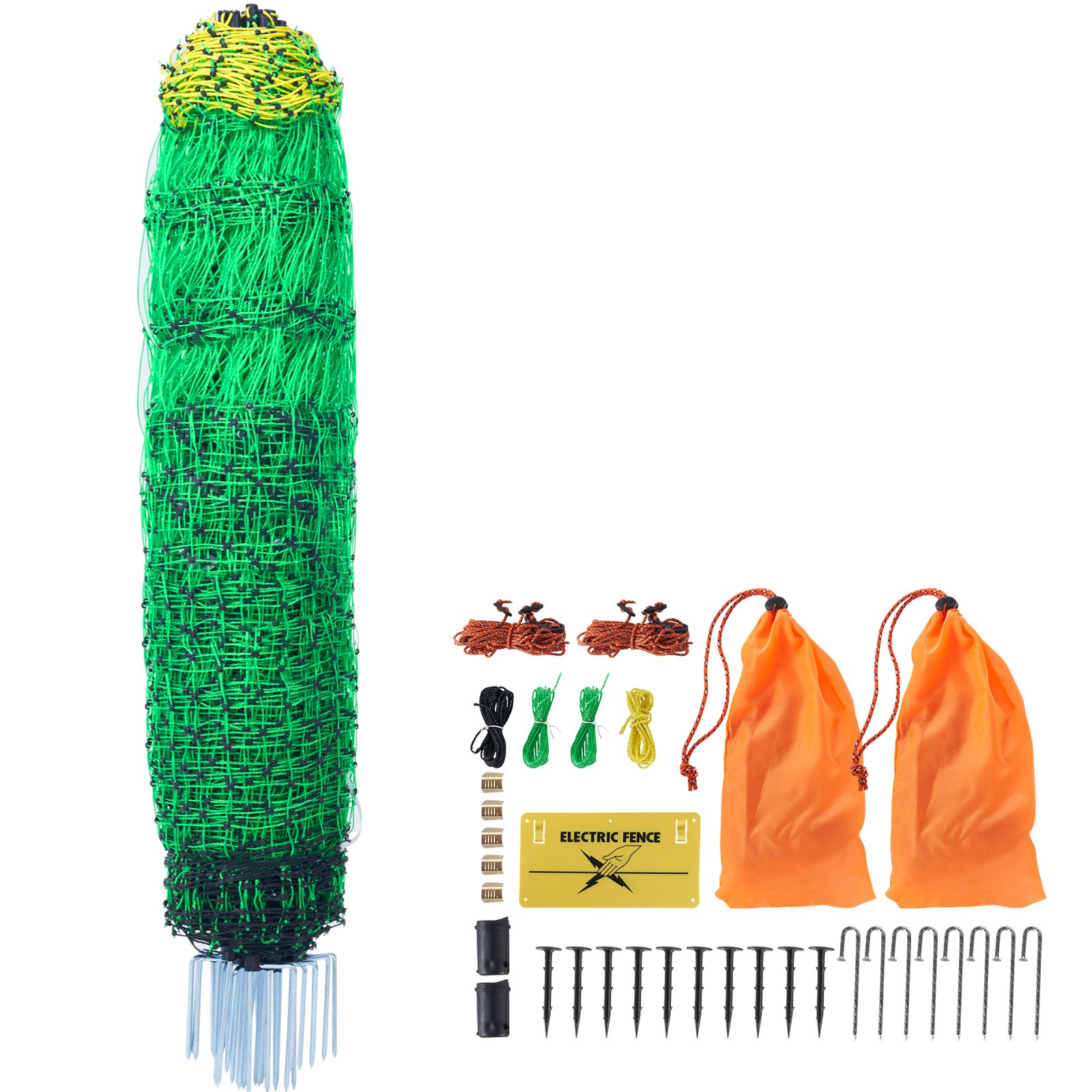 Uimoso Portable Electric Fence Netting 50″H x 164’L & Livestock with Mesh & Post