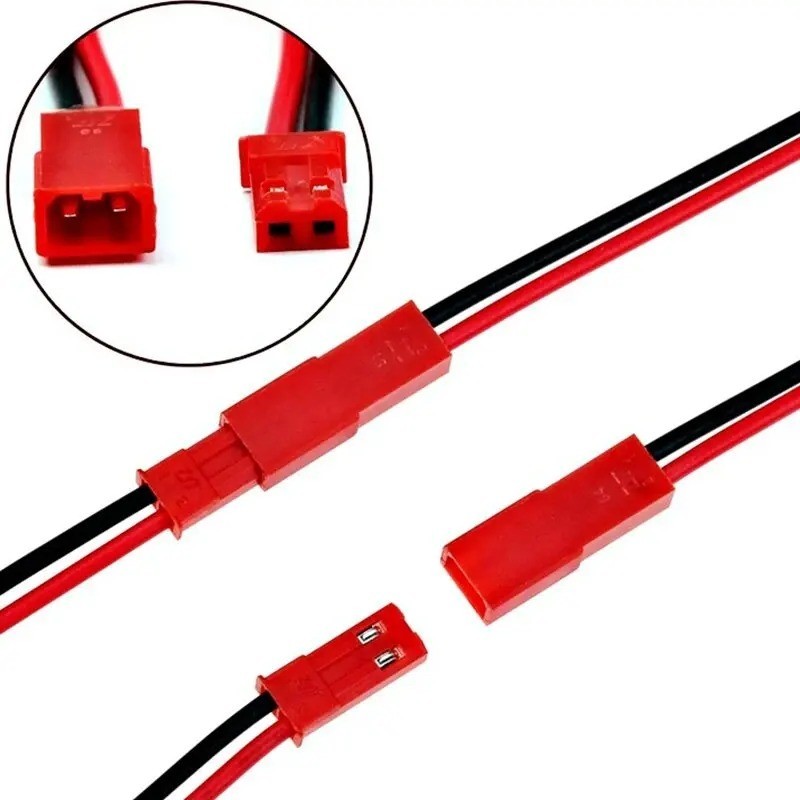 20pcs JST 2-Pin Male & Female Connector Plug Cable Set for DIY Wiring