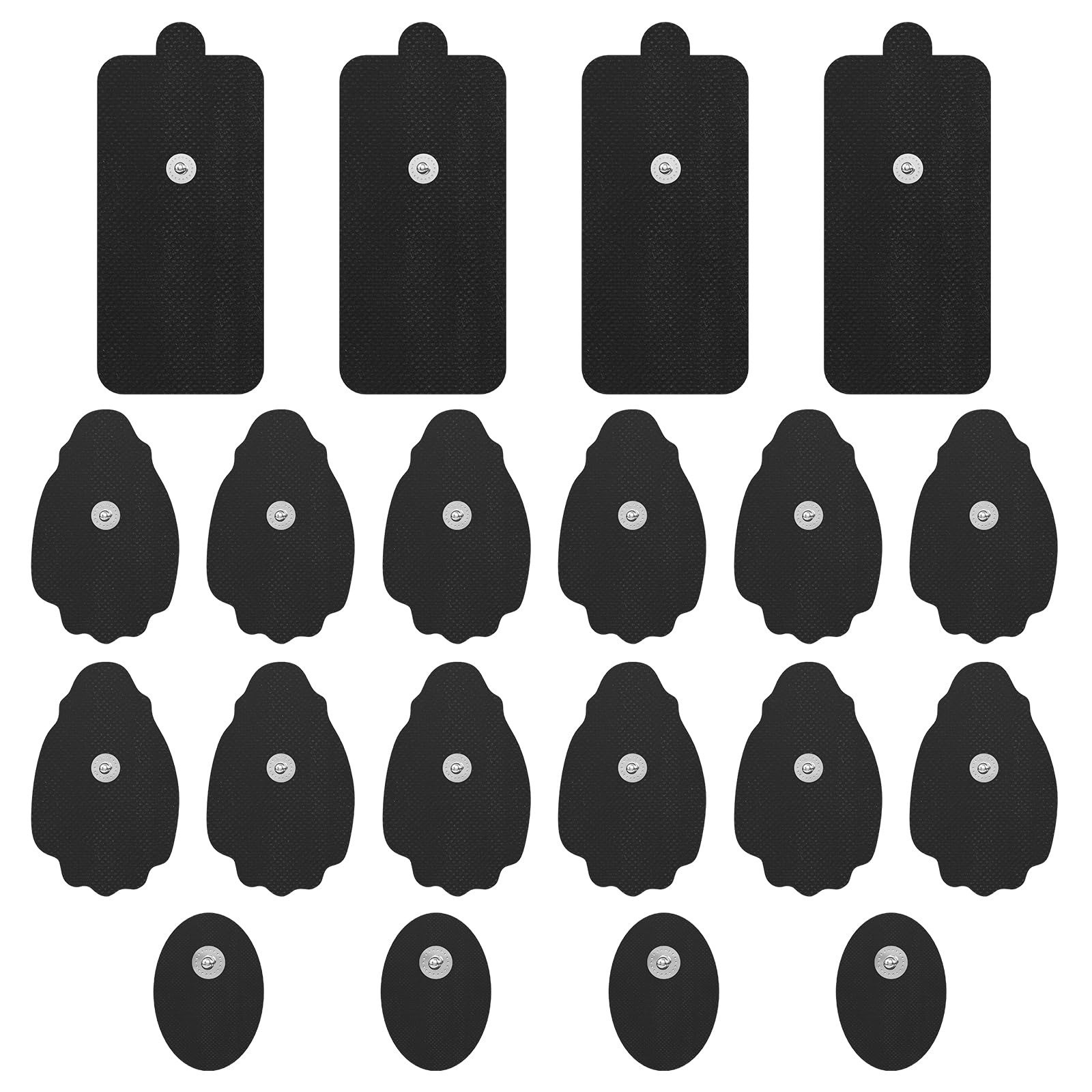 NURSAL TENS/EMS Unit Replacement Pads 20 Pack 3.5mm Snap Electrodes