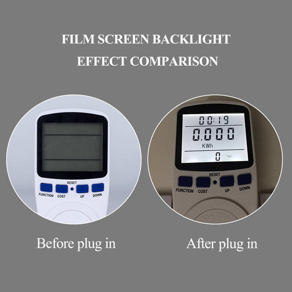 LCD Digital Outlet Power Meter Energy Monitor Volt Watt Electricity Usage Tester