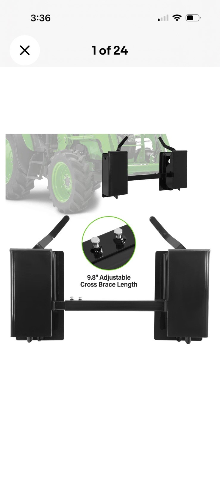 4000LBS Skid Steer Quick Tach Conversion Adapter Plate Attachment For Bobtach