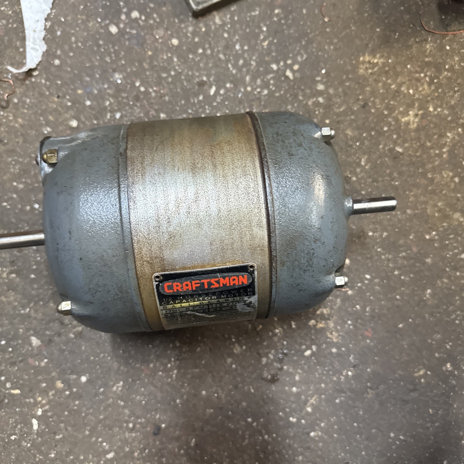 CRAFTSMAN 1/2 Hp Electric Motor 1750 RPM 115V 8.2 AMP Model 115.6962 Read Ad