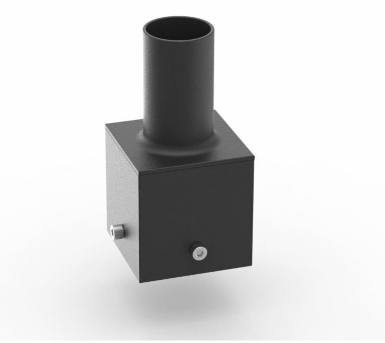 Tenon Adapter For 5 Inch Square Pole. Street Lighting Mount. Pole Bracket.