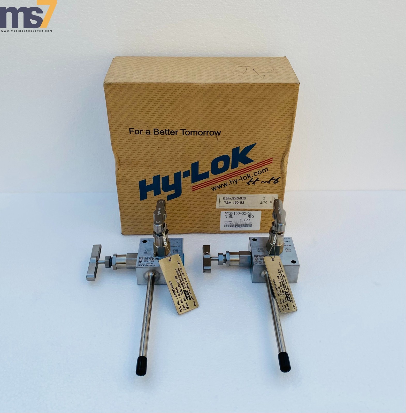 HY-LOK VT2M150-S2-SH INSTRUMENT MANIFOLD STAINLESS STEEL 3/8″ 3000 PSI #SET OF 2
