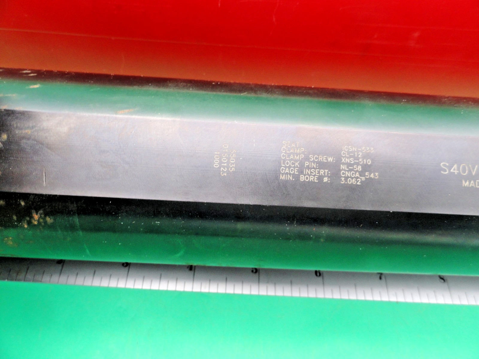 Indexable Boring Bar: S40V-MCLNR-5, 3.0620″ Min Bore, Right Hand, 5.000 deg Lead
