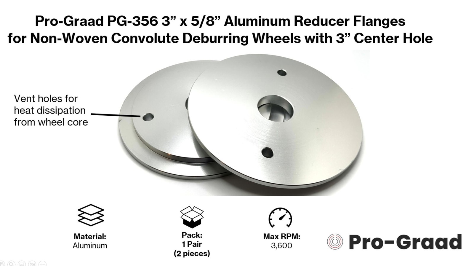 Pro-Graad PG-356 Aluminum Wheel Reducer Flanges