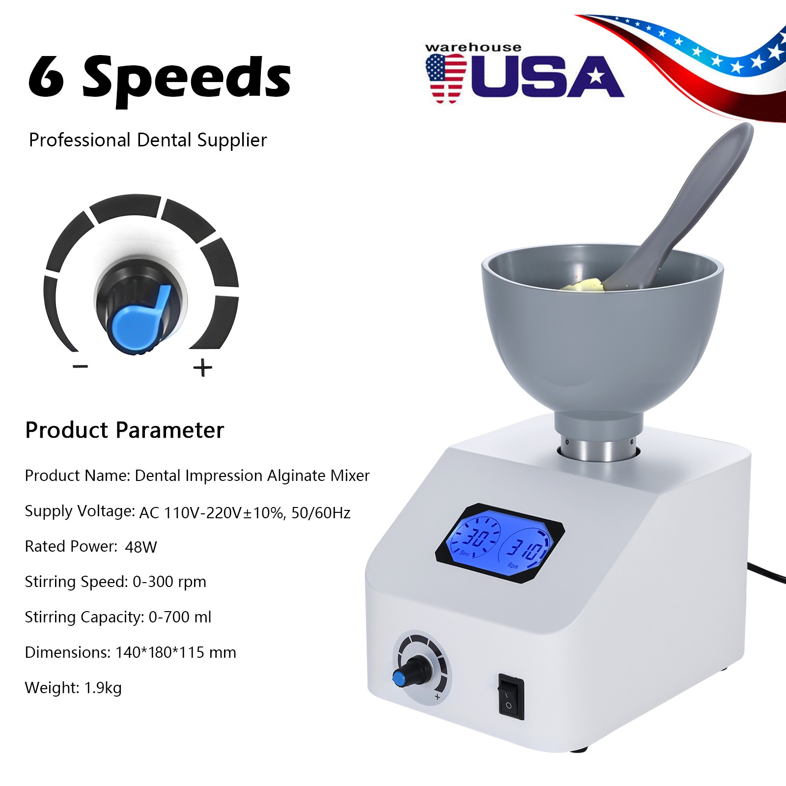 High-End Dental Printing Die Mixer Machine Alginate Dentistry Tools