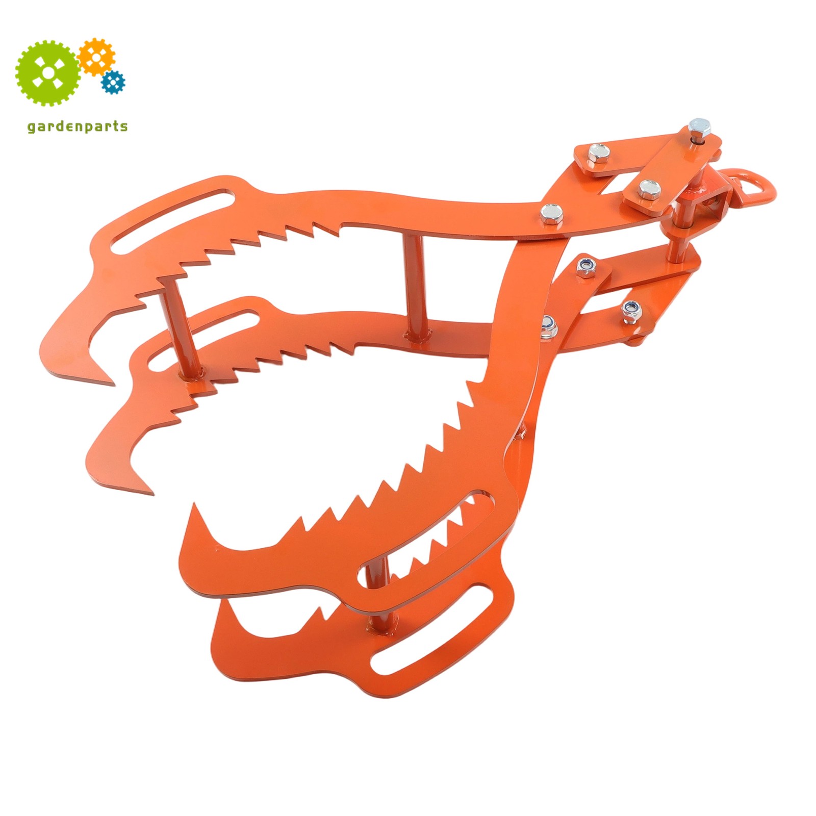 32in Log Lifting Tongs 4 Claw Solid Heavy Steel Log Grapple Swivel Log Tools
