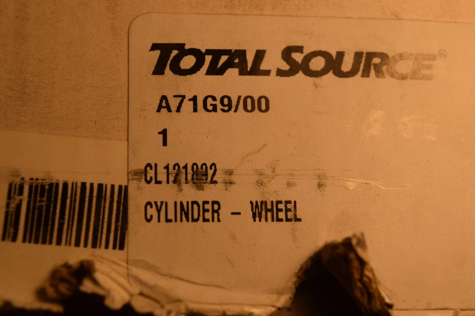 Total Source A71G9/00 CL121892 Forklift Wheel Cylinder