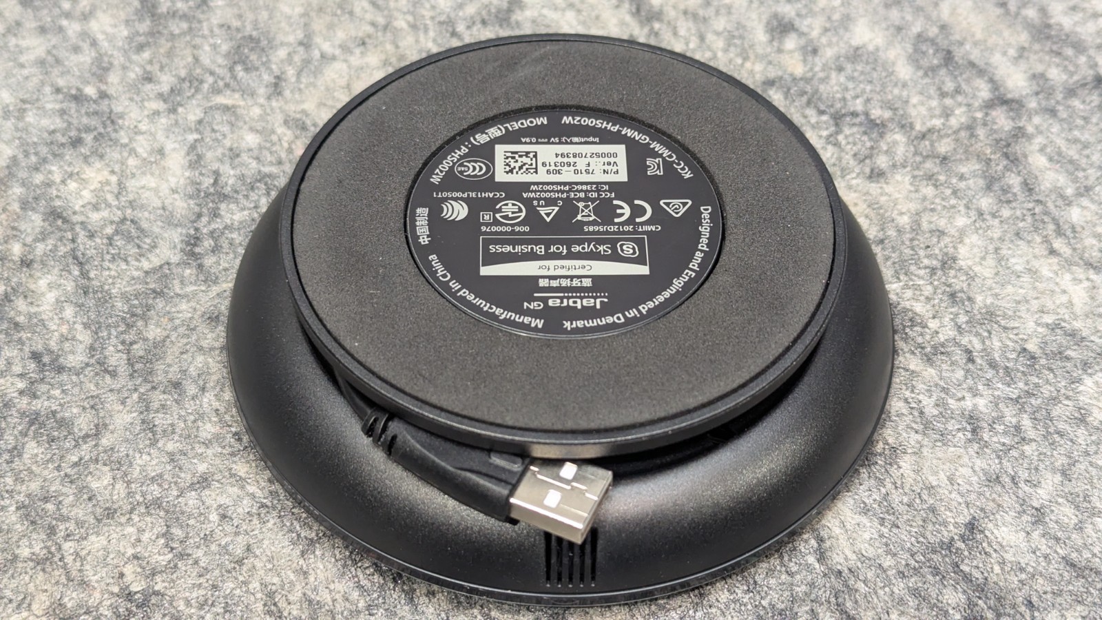 Jabra Speaker 510 USB Speakerphone PHS002W 7510-409 with Bag & Power Supply