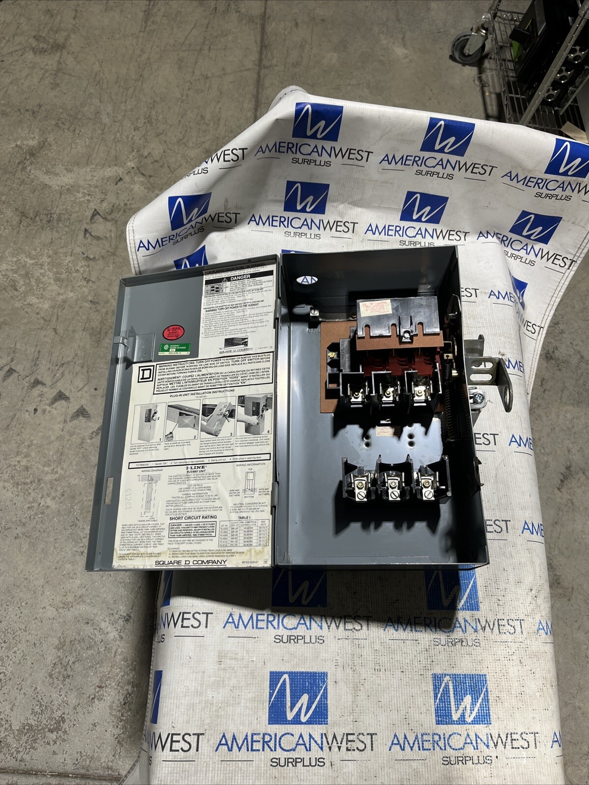 Square D PQ3603G Fusible I-Line Busplug 30 amp 3P 3W 600V BP116 BP130 BP152