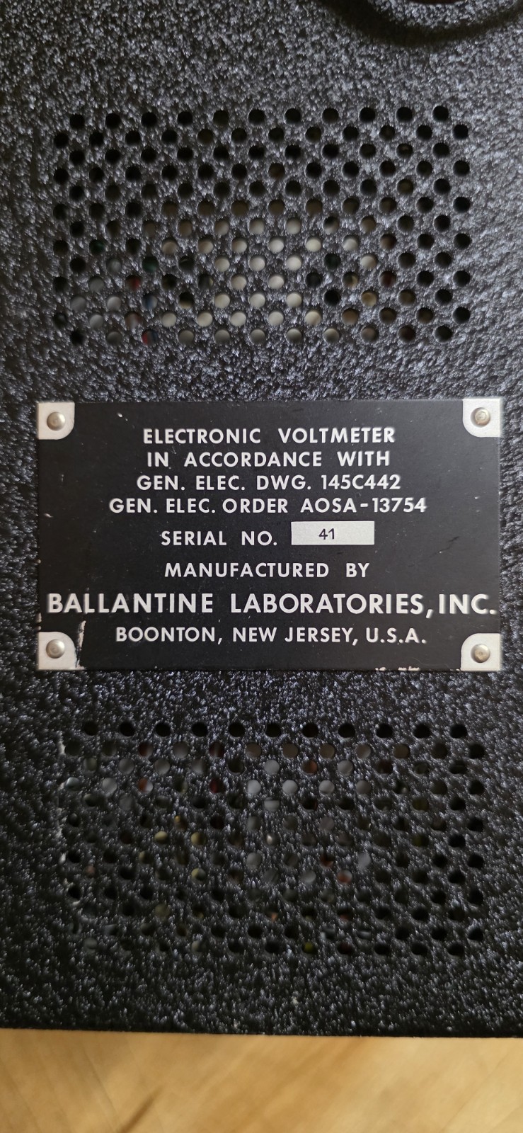 Ballantine Laboratories Model 48 Electronic Voltmeter manufactured for…