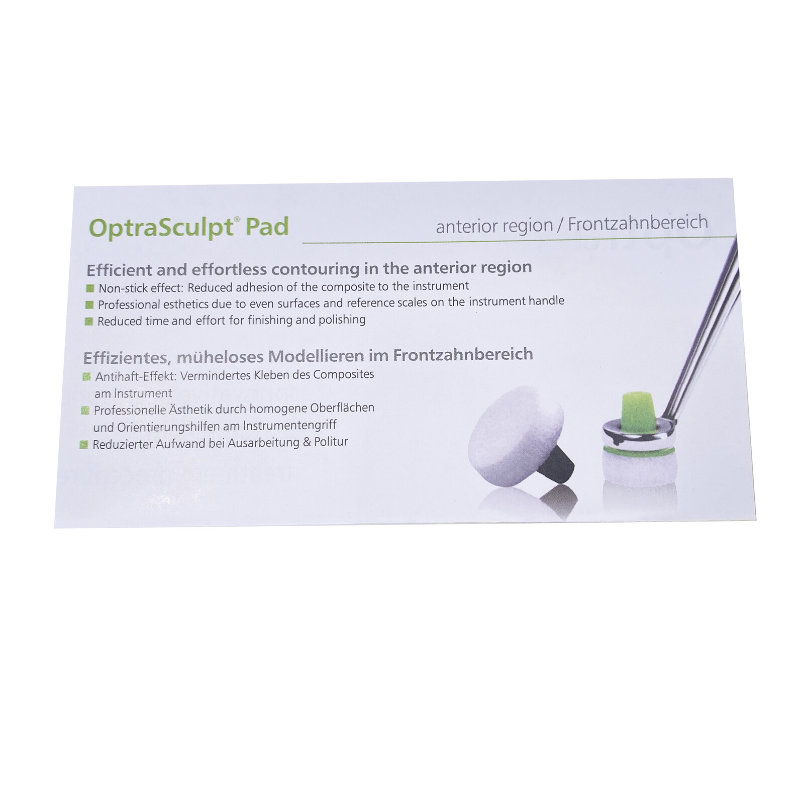 Dental OptraSculpt Foam Pads Kit Veneer Composite Resin Filling Spatula Handle