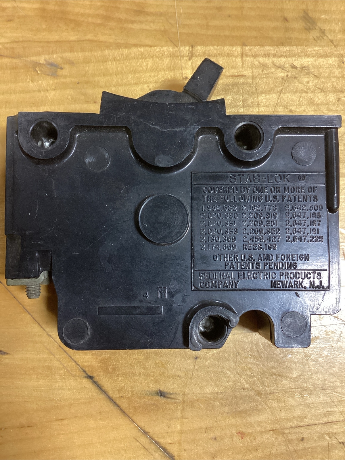 Federal Pacific Electric 20 Amp Circuit Breaker STAB-LOK CTL Type NBSWD