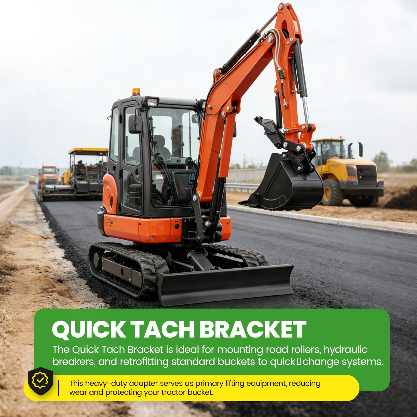 Quick Attach Bucket Ears Attachment For Kubota KX040 KX71 KX91 KX121 KX033 U35