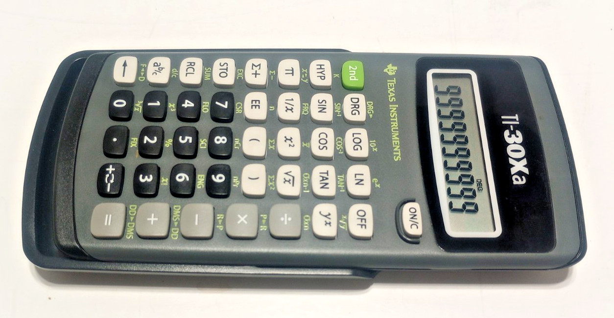Texas Instruments TI-30Xa Scientific Calculator Used With Battery WORKING