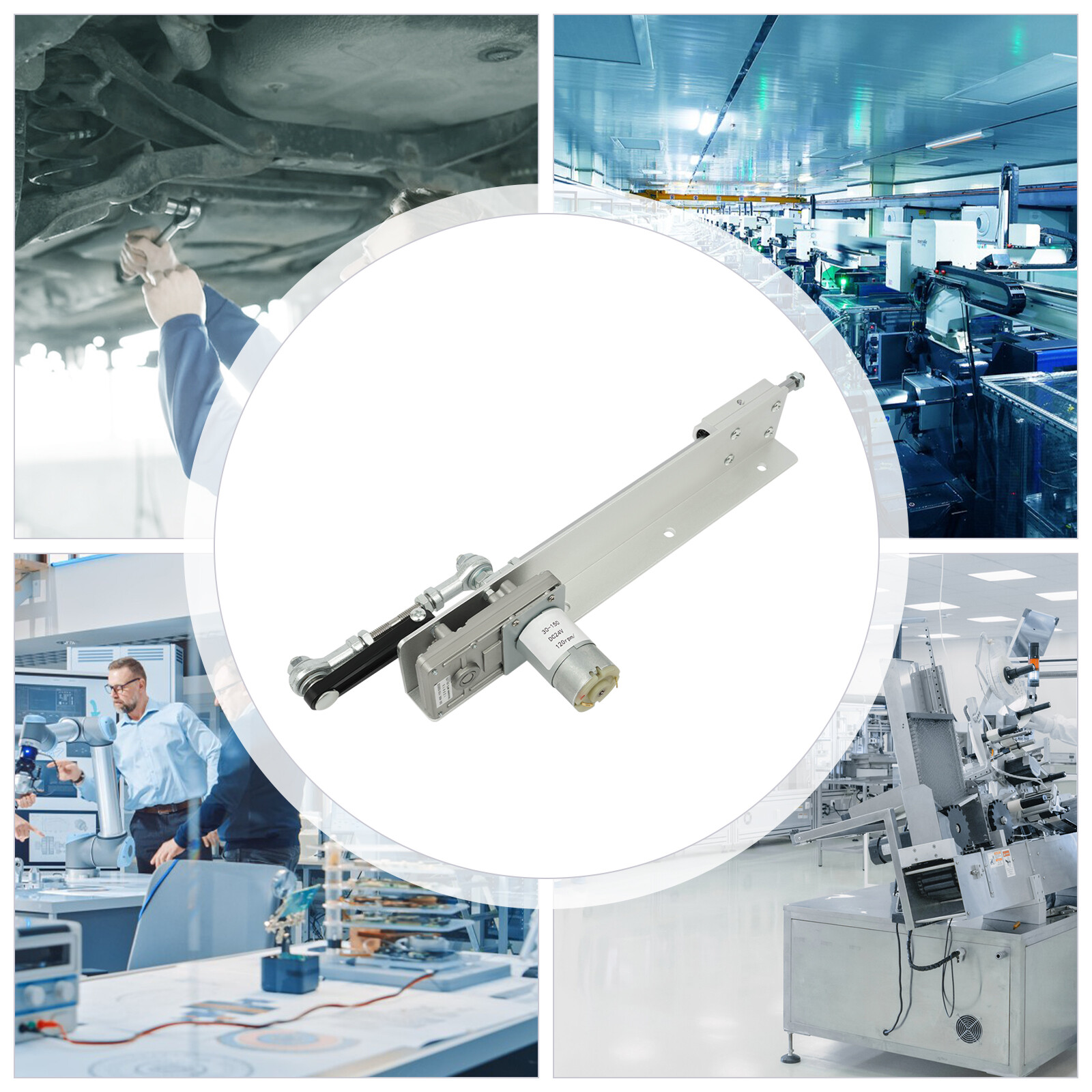 Reciprocating Cycle Linear Motor – Adjustable Stroke Actuator DC 24V, Compact