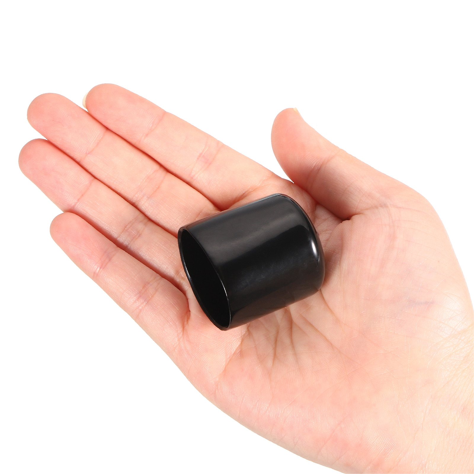 12Pcs 1 1/8″ ID Round Rubber End Caps Flexible Rubber Bolt Covers Caps Black
