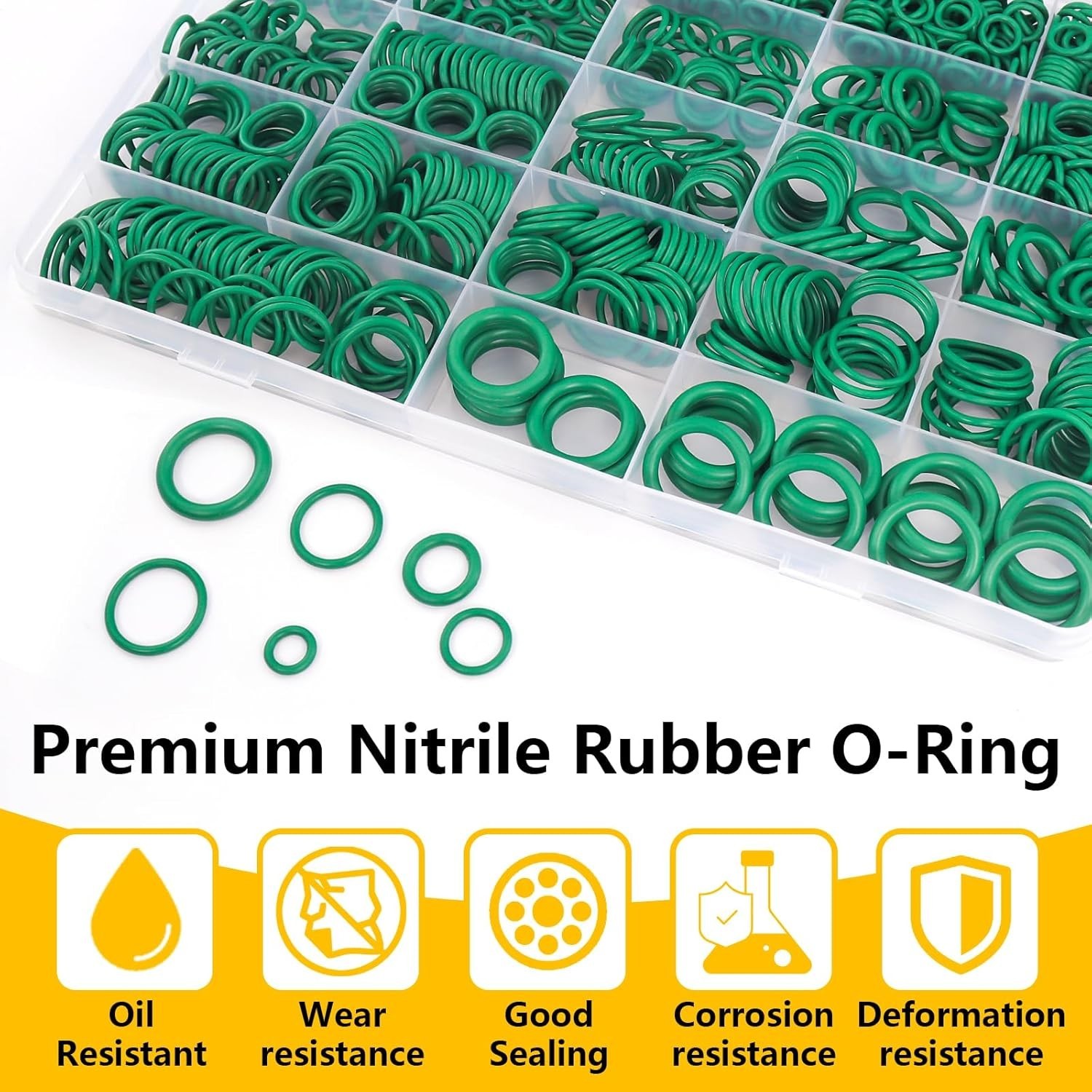 485 PCS Metric AC O Ring Kit – Automotive A/C System Seal Kit Compatible with…