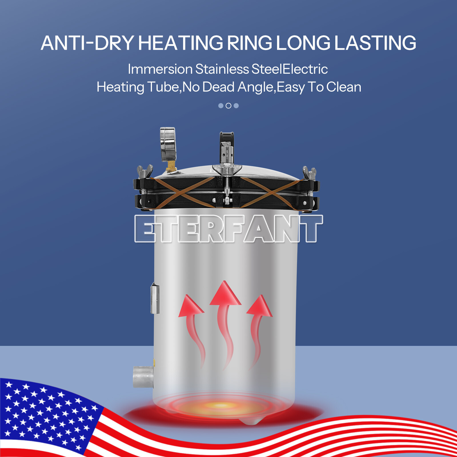 ETERFANT 24/28/35L Dental Medical High Pressure Steam Sterilizer Autoclave US