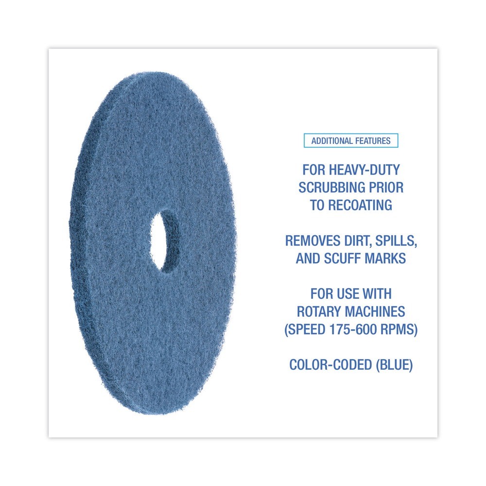 Boardwalk 4020BLU 20″ Dia Scrubbing Floor Pads – Blue (5/CT) New