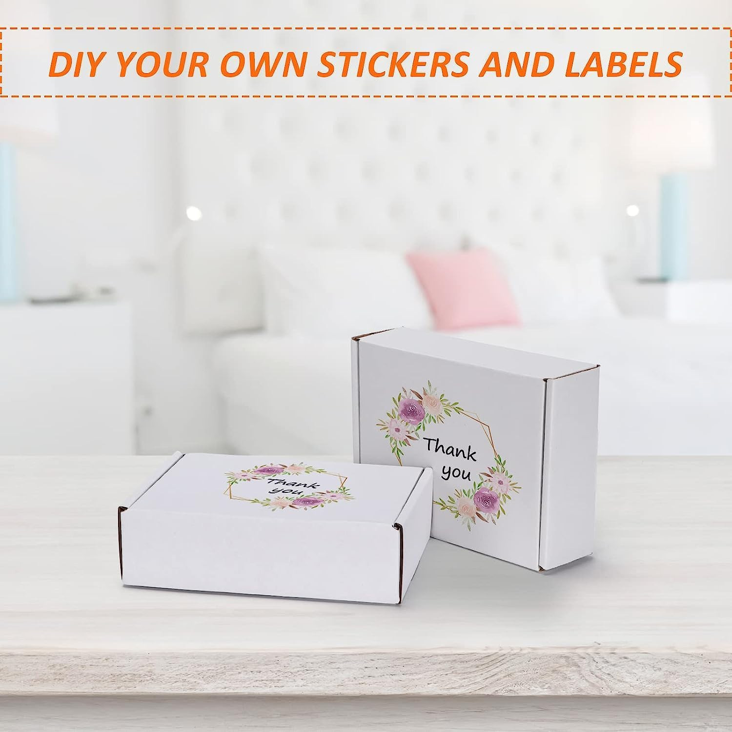 HORLIMER 7x5x2 Small Shipping Boxes Set of 50, White Corrugated Cardboard Box Li