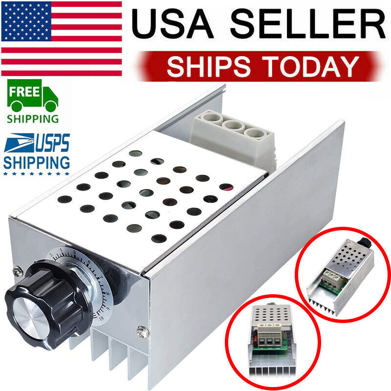 AC 110-220V 6000W SCR Motor Speed Controller Volt Regulator Thermostat Dimmer