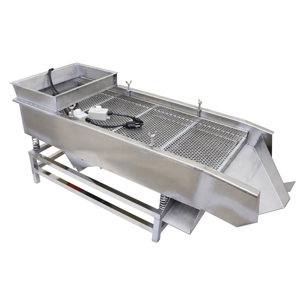 Double Layer 10mm&5mm Stainless Steel Linear Vibrating Screen Two Motor 110V