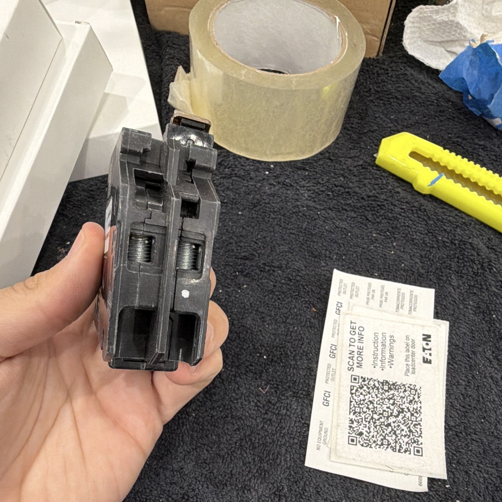 Eaton BRP120DF 20A 1-Pole 120VAC Dual Function AFCI/GFCI Breaker