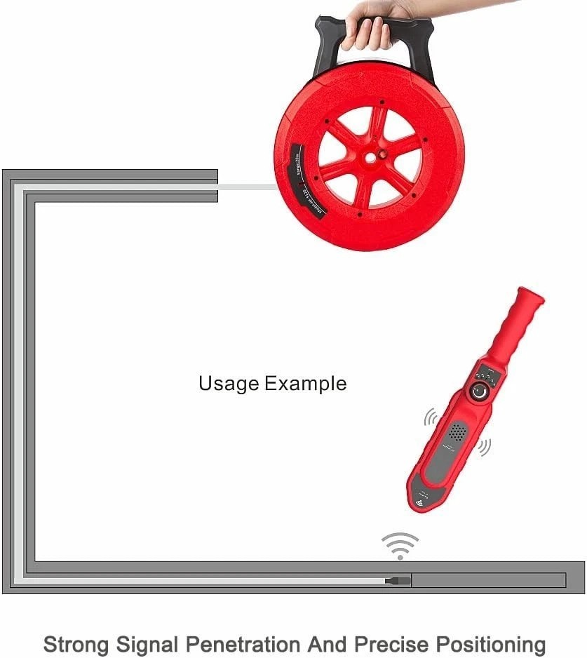 Pipe Blockage Detector, Water Pipe Locator Underground Diagnostic-Tool Wall S…