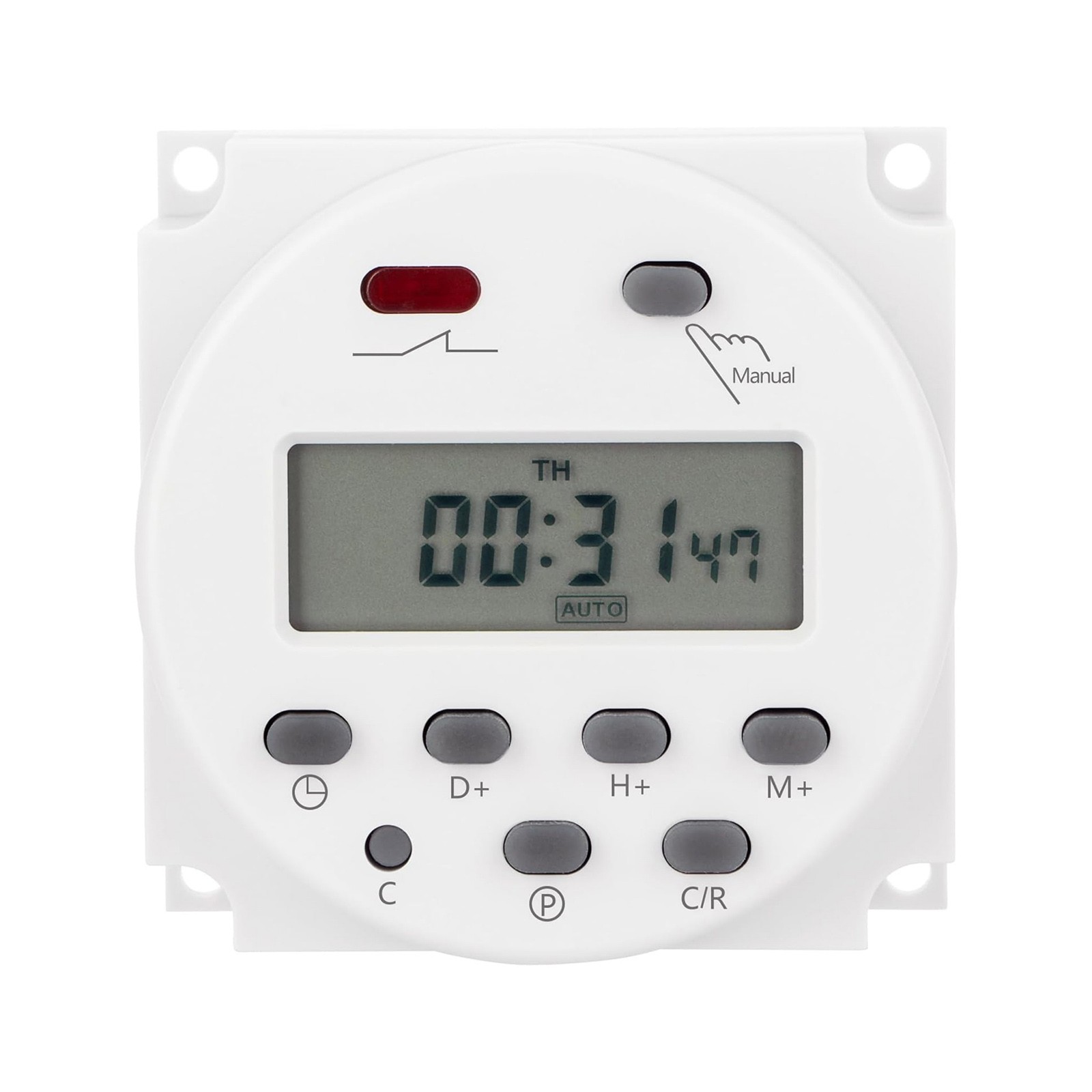 DC 12V Digital LCD Weekly Timer For Programmable Relay Switch 16A 17 On/Off