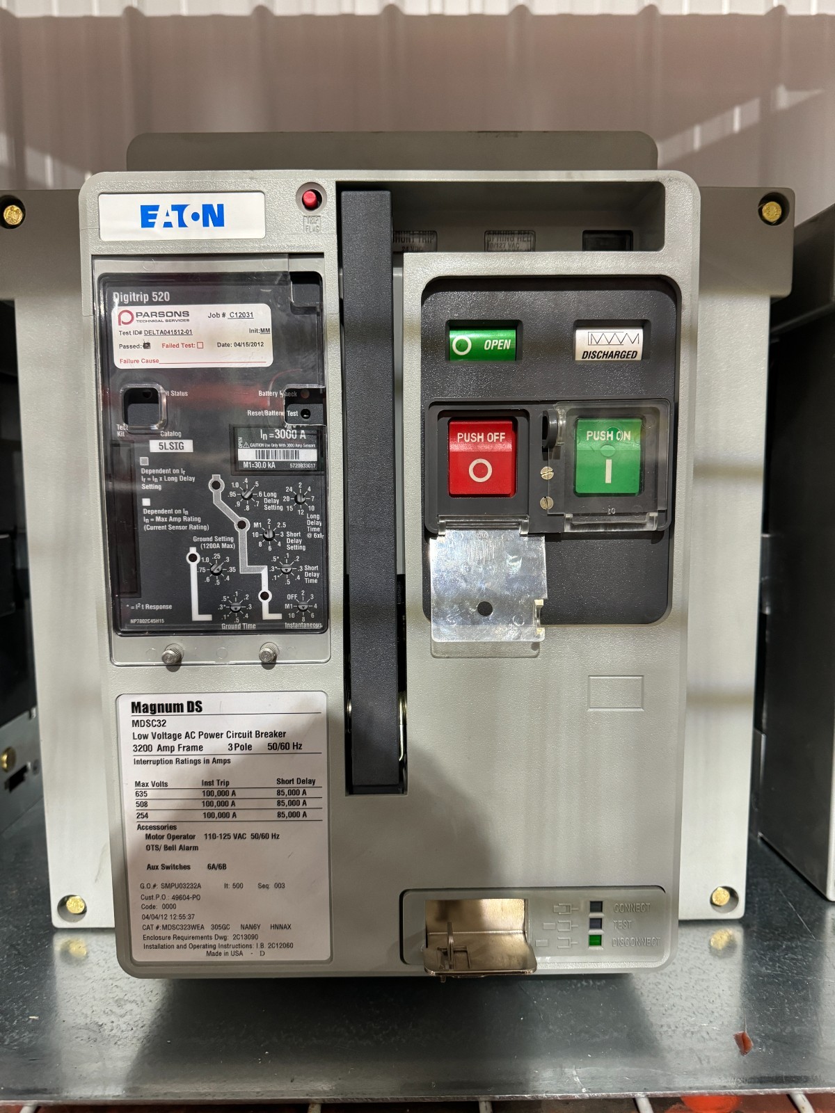EATON Magnum DS MDSC32 3200A LSIG
