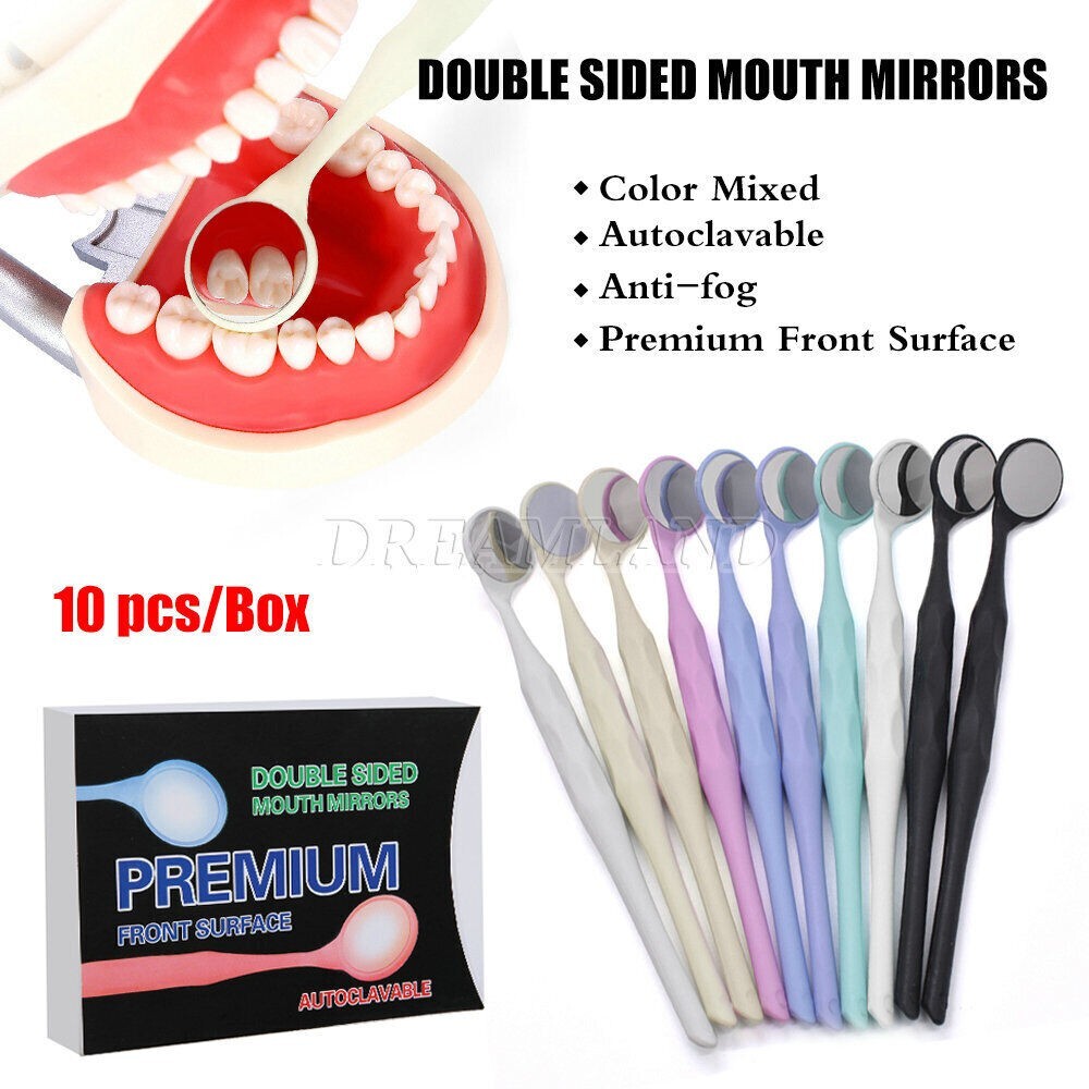 10x Dental Mouth Mirrors Reflector Oral Mirror Autoclavable Double Sided USA