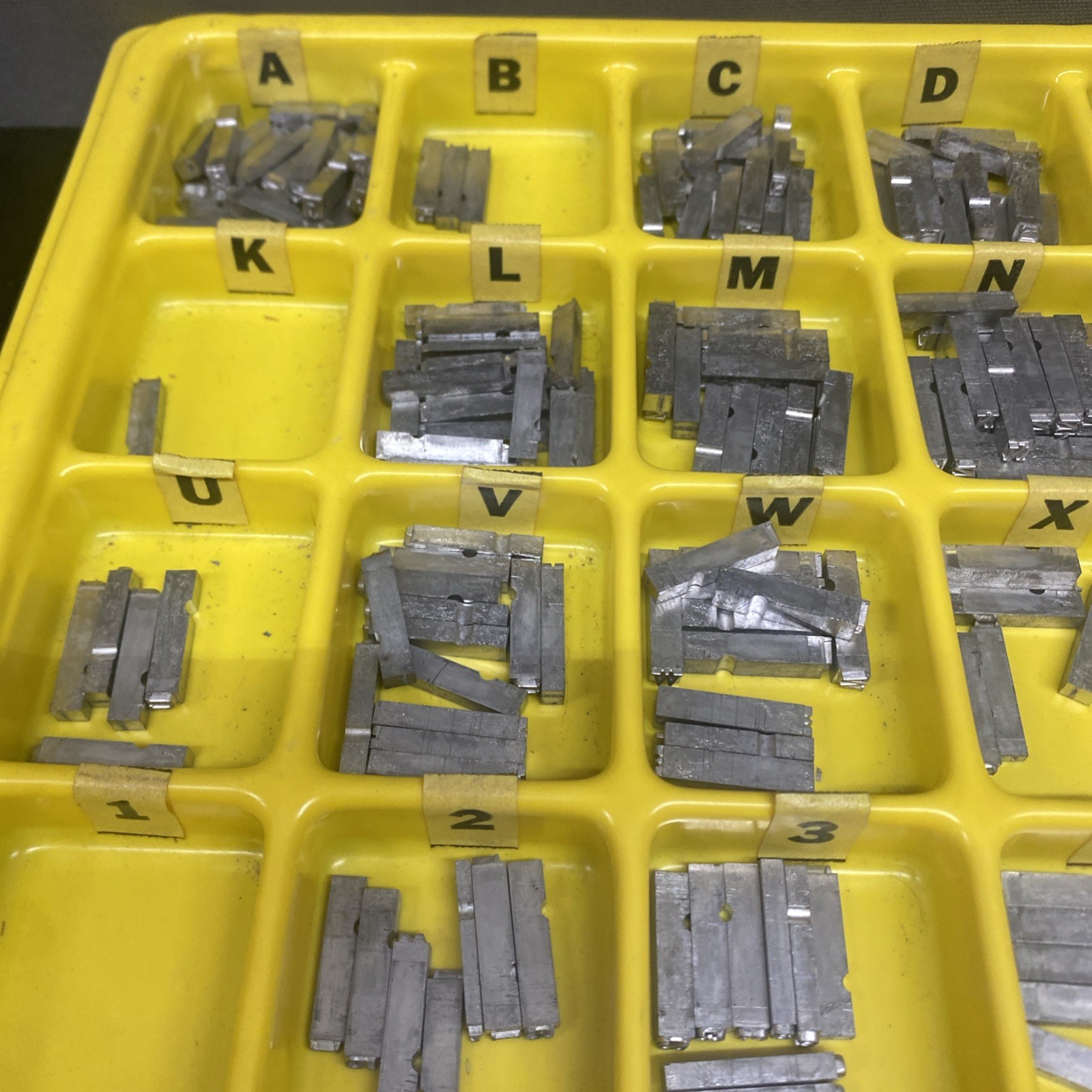 Warner Rubber Stamping Matrices 14PT Sty Up Large Lot CAPS 3.8 Lbs