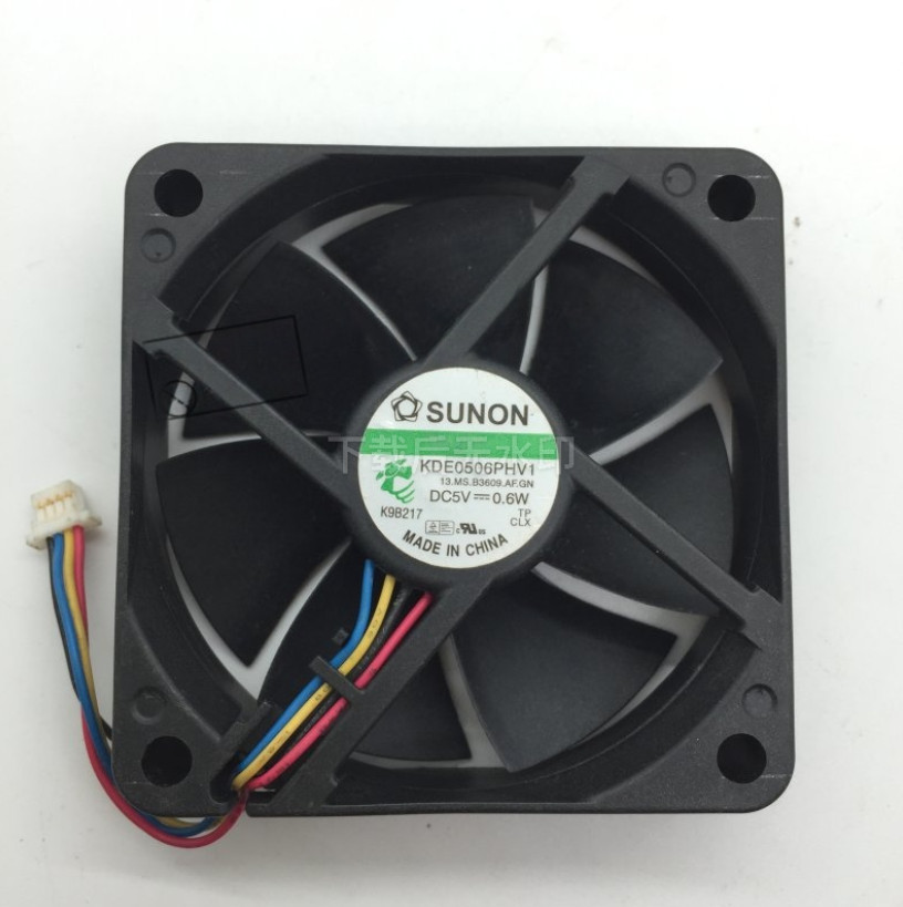 SUNON KDE0506PHV1 DC5V 0.6W 6cm 6015 4-wire cooling fan