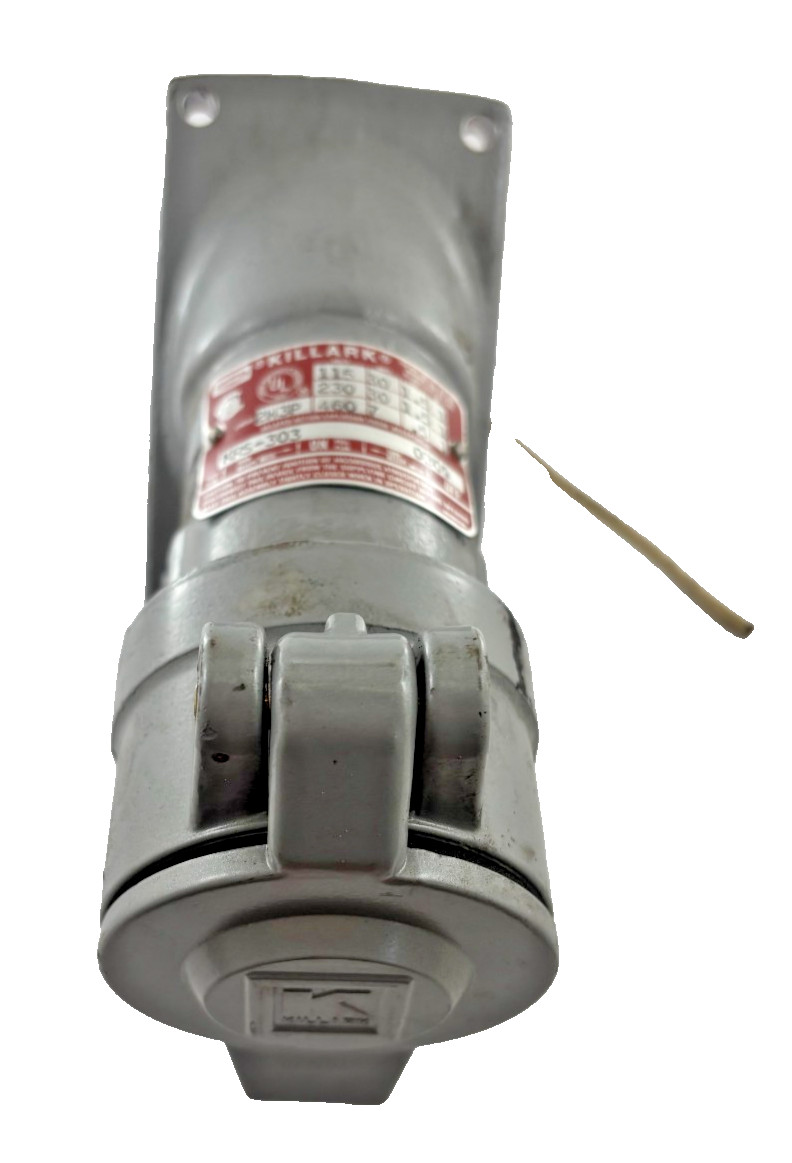 HUBBELL KILLARK KRS-303 RECEPTACLE 2 WIRE 3 POLE DELAYED ACTION EXPLOSION PROOF
