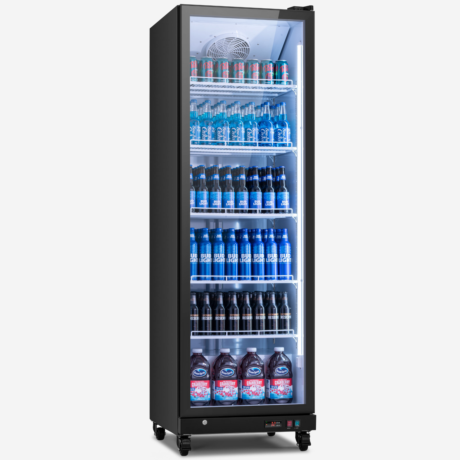 Yeego 17.5 Cu.ft Display Beverage Refrigerator 32-50°F Commercial Fridge Store