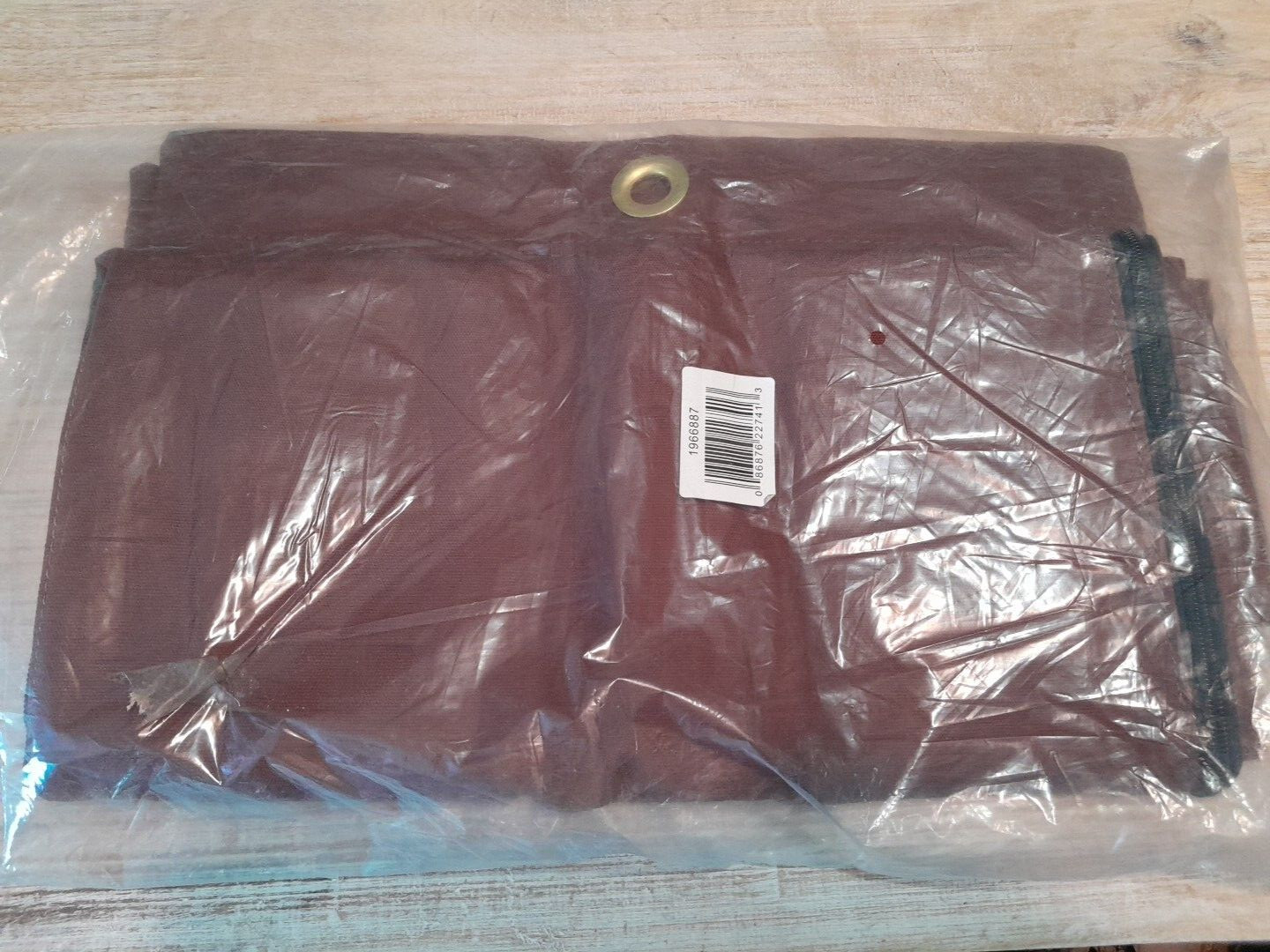 Rubbermaid 1966887 30 G. Brown High Capacity Vinyl-Lined Canvas Housekeeping Bag