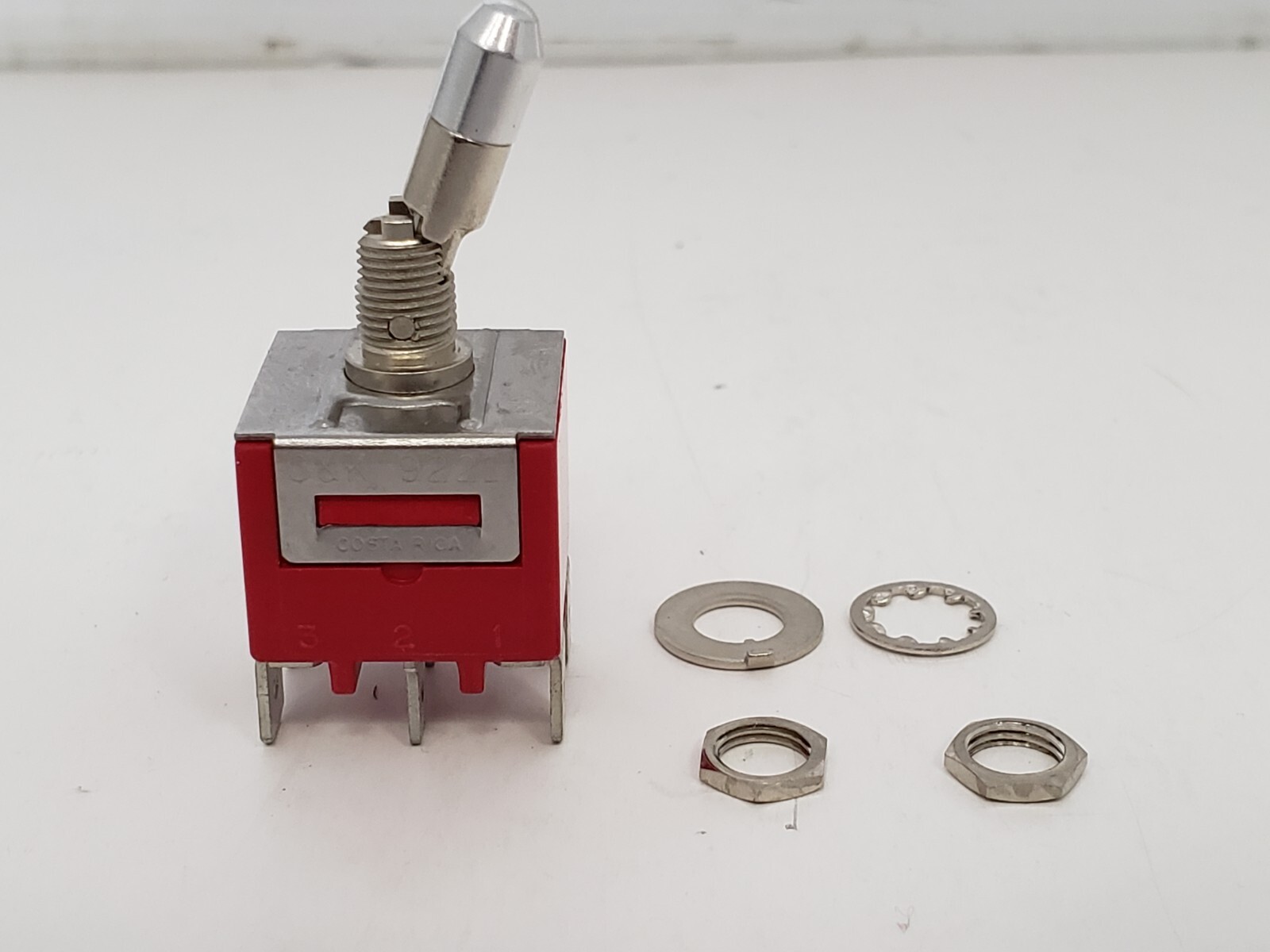 C & K 9221KZ4QD TOGGLE SWITCH DPDT 10A 125V ON-ON NNB