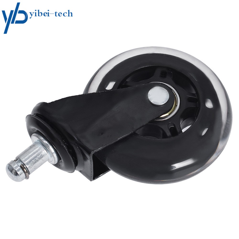 Set of 5 3 inch Office Chair Caster Rubber Swivel Wheels Replacement Heavy Duty
