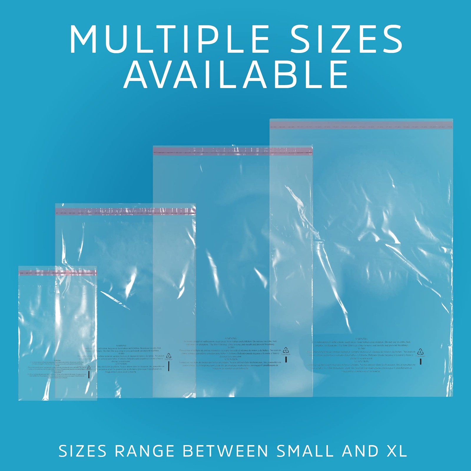 GPI – Pack of 100 8″ X 10″ Clear Self Seal Poly Bags, 1.5 x 10″, 100
