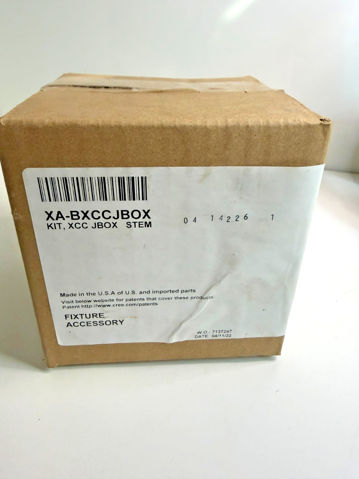 Cree Canopy Light J Box XA-BXCCJBOX Direct Mount Junction Box Stem Kit