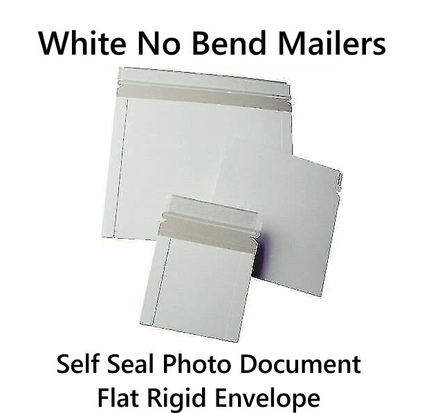 Boxes Corrugated White Cardboard Mailers Tuck Top One-Piece Die-Cut Vary 50 Pk