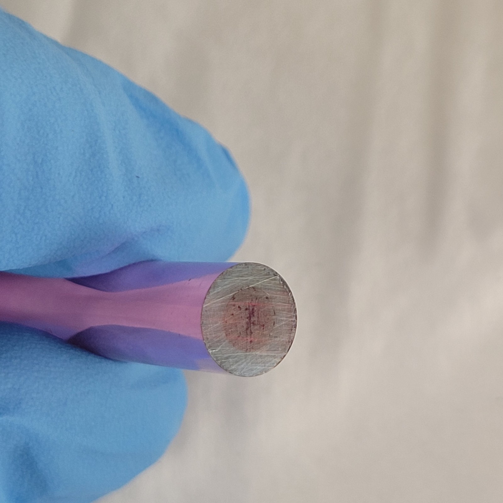 Linde Ruby Laser Rod Optical Maser Crystal 6mm x 52mm Coated Damaged