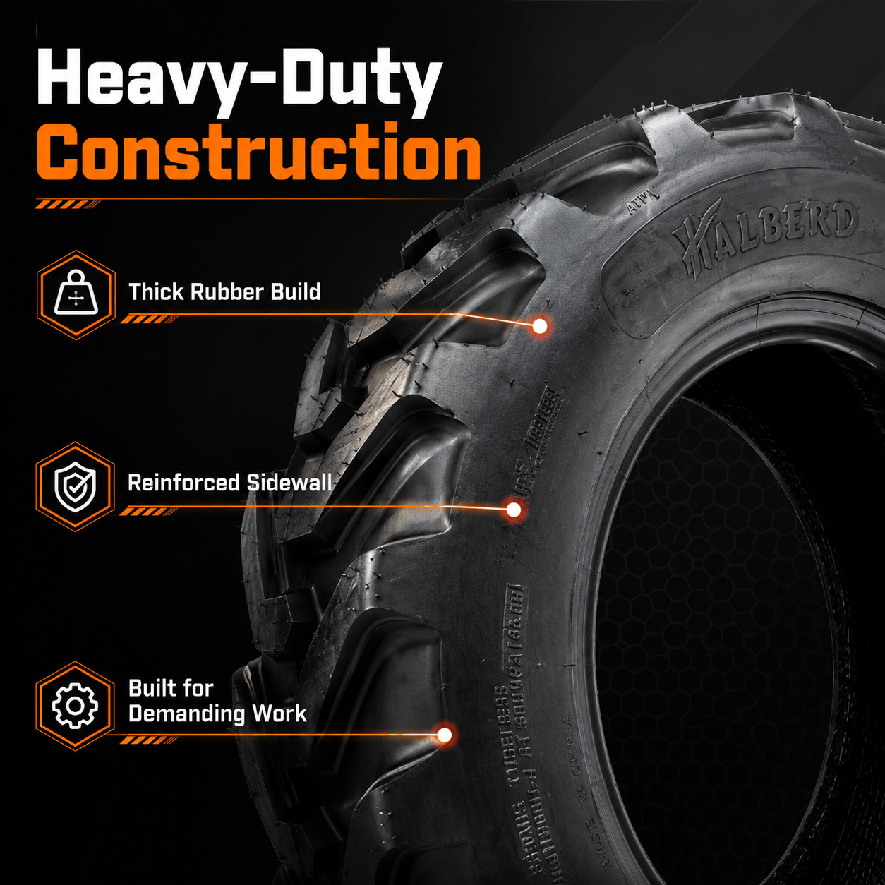 Set 2 18×8.50-10 Skid Steer Tires 18×8.5×10 8PR Heavy Duty Utility Tractor Tires