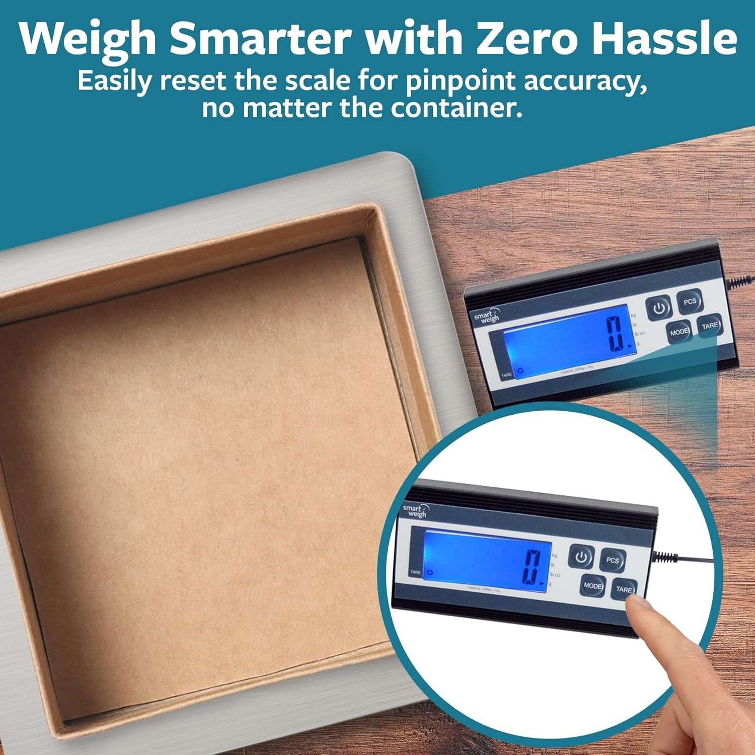 Smart Weigh 440lbs x 1 oz. Digital Heavy Duty Shipping and Postal Scale