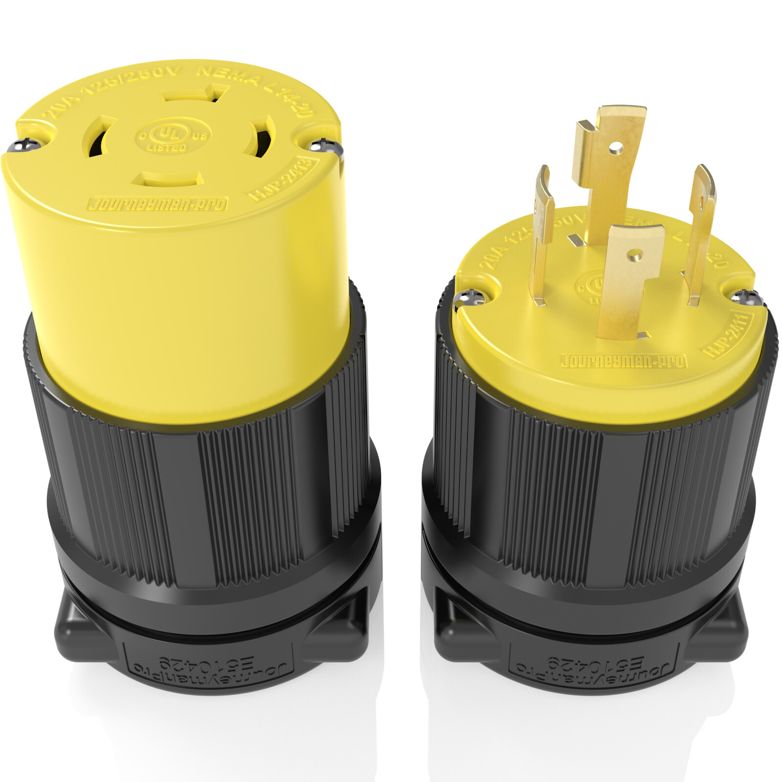 NEMA L14-20 Male Plug & Female Connector Set (NIB) – Journeyman*Pro HJP-L1420PR