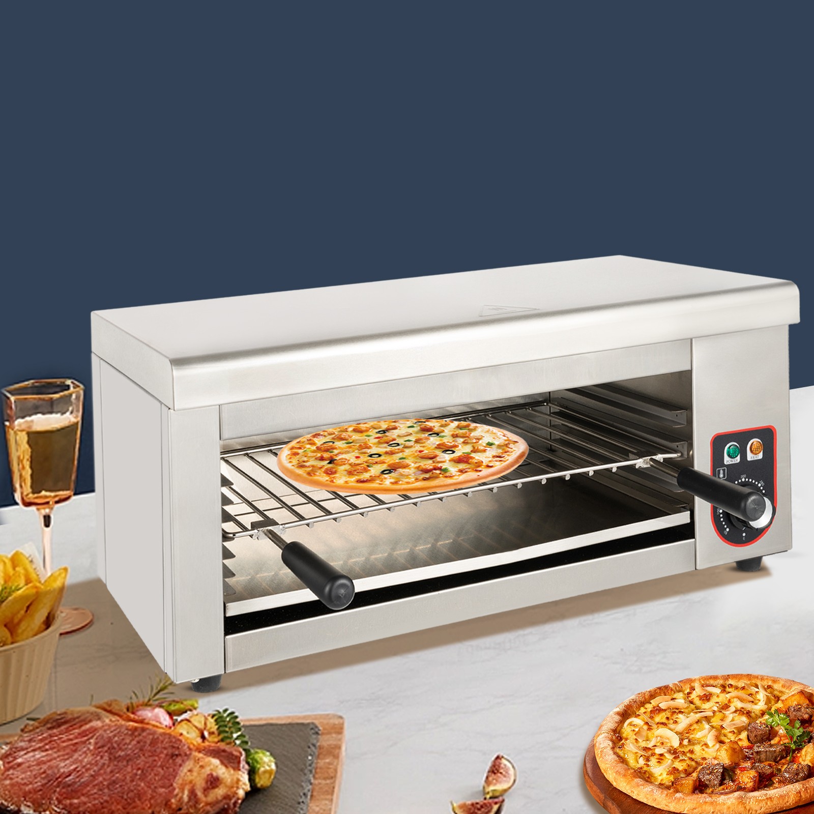 Salamander Broiler Fast Heating Toaster Oven 1500W Grid Electric Cheese Melter