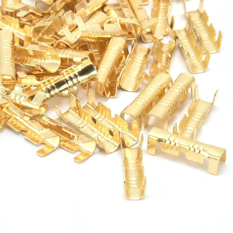 0.5-1.5mm², 2.5-4mm² Car Brass Copper Crimp Terminals Electrical Wire Connectors