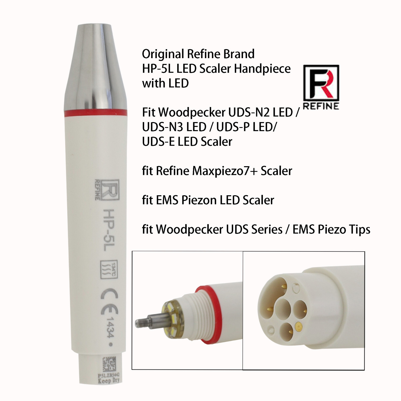 Woodpecker HW-3H Piezo Ultrasonic Scaler Handpiece EMS Piezon LED HP-5L HW-5L